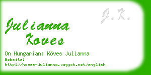 julianna koves business card